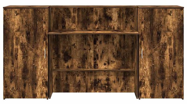 Recepciós pult füstös tölgy 200x50x103,5 cm szerelt fa