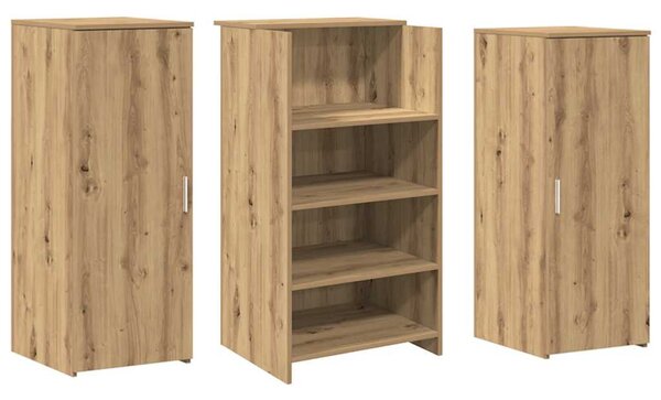 Recepciós pult kézműves tölgy 135x50x103,5 cm szerelt fa