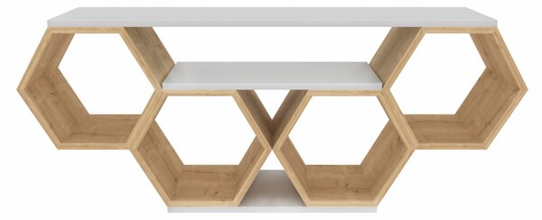 Hanah Home TV állvány Fehér Sonomo Bal - Fehér, Sonomo