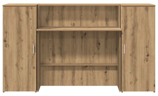 Recepciós pult kézműves tölgy 180x50x103,5 cm szerelt fa