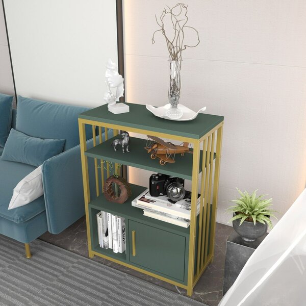 Hanah Home Green Gold Letos könyvespolc - Zöld, arany