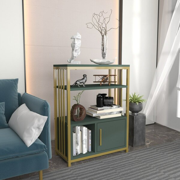 Hanah Home Green Gold Letos könyvespolc - Zöld, arany
