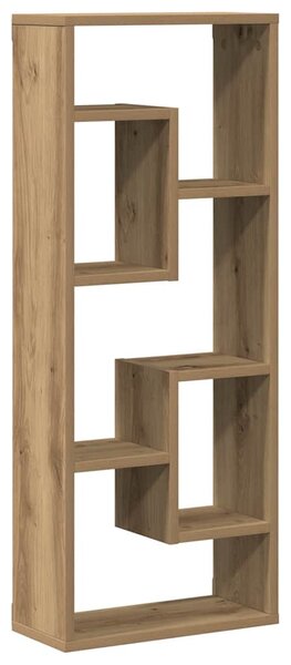 Kézműves tölgyfa fali polc 36 x 16 x 90 cm redőzött fa