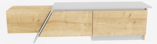 Hanah Home TV állvány Sapphire Oak White Zonas - zafírtölgy, fehér