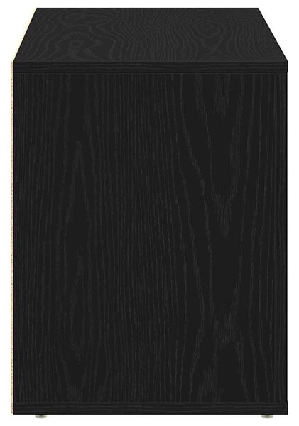 Fekete tölgyfa cipőpad 100 x 35 x 45 cm rétegelt fából