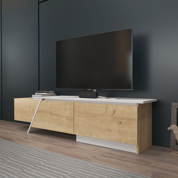 Hanah Home TV állvány Sapphire Oak White Zonas - zafírtölgy, fehér