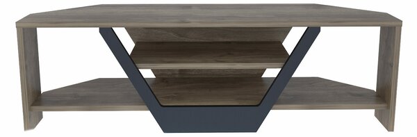 Hanah Home TV állvány Walnut Black Sares - dió, fekete