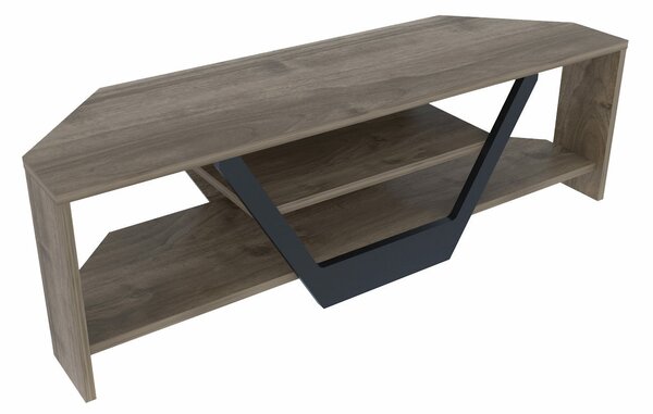 Hanah Home TV állvány Walnut Black Sares - dió, fekete