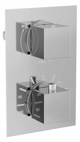 Mexen CUBE - 2 utas, rejtett zuhanygarnitúra 6 az 1-ben, króm, 5907709105775