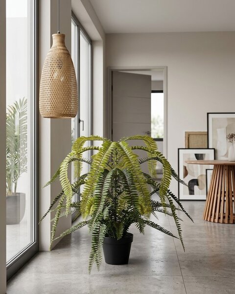 Műnövény FERN LEAF PLANT 105 cm Zöld
