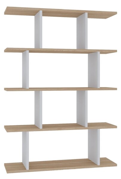 Hanah Home Könyvespolc Oak White Harmon - Fehér, Tölgy