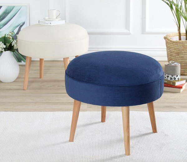 Atelier Del Sofa Romley Puff, sötétkék - sötétkék