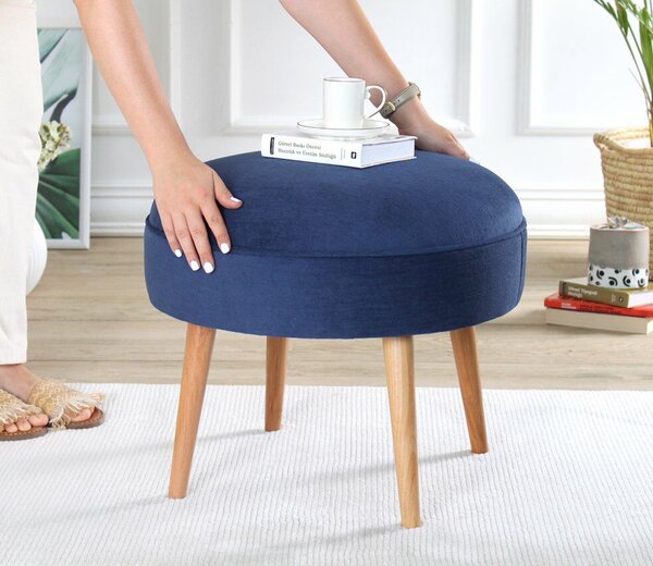 Atelier Del Sofa Romley Puff, sötétkék - sötétkék
