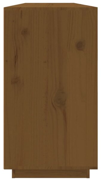 Mézbarna tömör fenyőfa tálalószekrény 100 x 40 x 75 cm