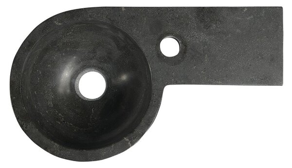 Sapho Sapho, BLOK kő mosdó 40x10x23 cm, fekete antracit, 2401-32