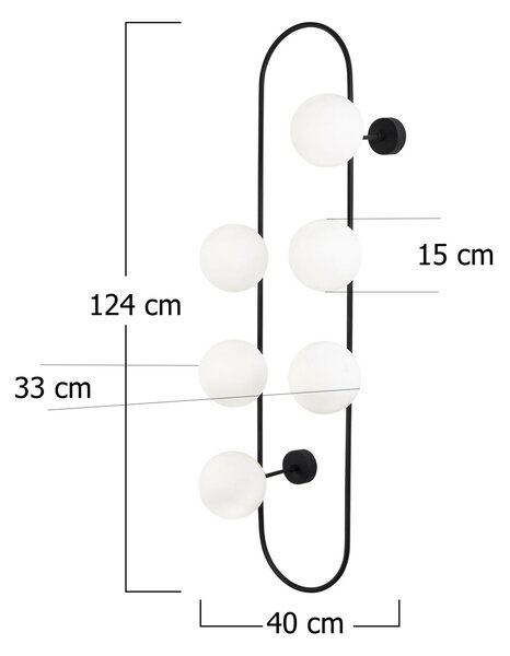 Opviq Fali lámpa Fekete Fehér Abaküs - 4921