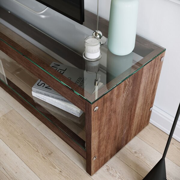 Hanah Home TV Stand Walnut TV300