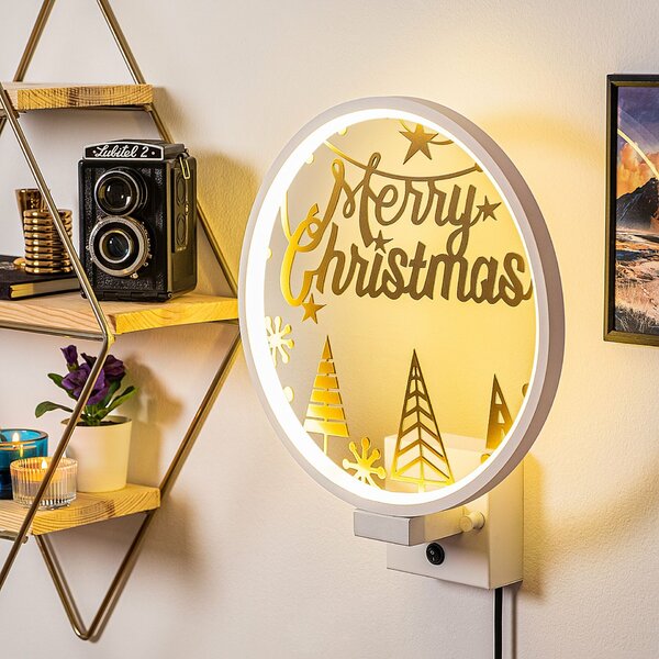 Opviq fali lámpa fehér arany XMAS28