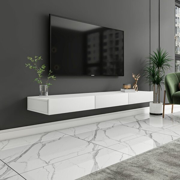 Hanah Home TV állvány, Avalon modell, fehér színben