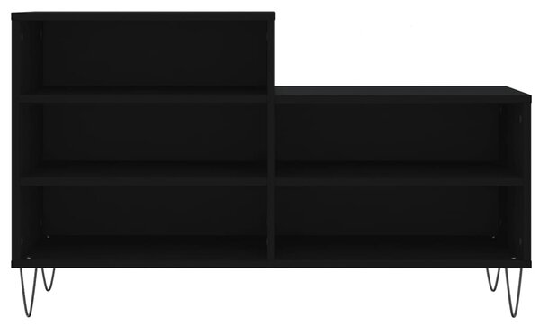 Fekete szerelt fa cipősszekrény 102x36x60 cm