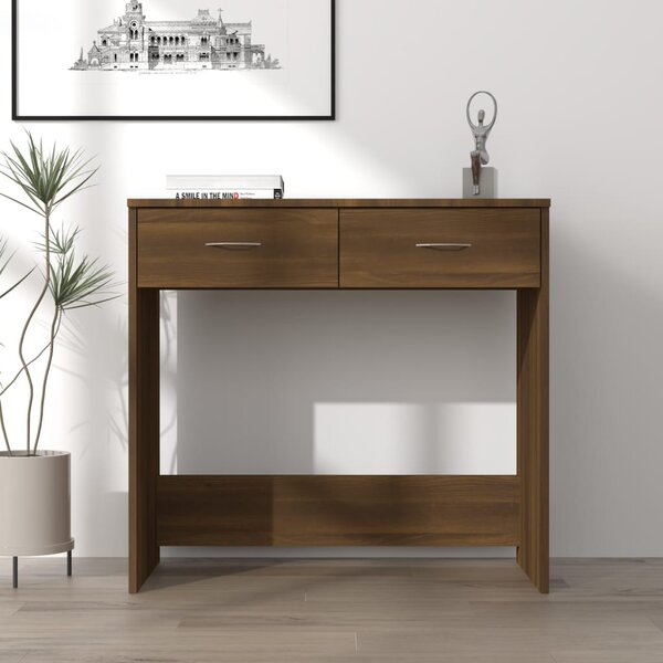 Barna tölgy színű szerelt fa íróasztal 80 x 40 x 75 cm