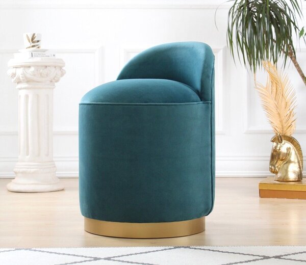 Atelier Del Sofa Dover puff, petrolzöld