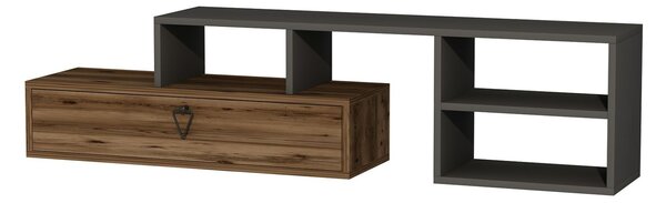 Hanah Home TV Stand Light Walnut Anthracite Duru - Light Walnut, Anthracite