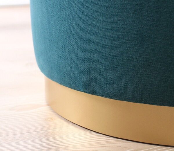 Atelier Del Sofa Dover puff, petrolzöld