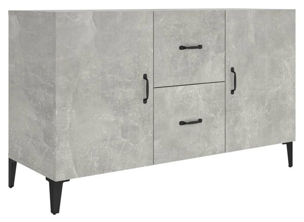 Betonszürke szerelt fa tálalószekrény 100 x 36 x 60 cm