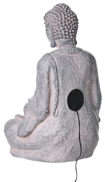 Kerti szökőkút LED URLANTE Buddha Szürke