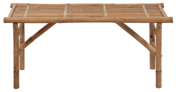 Összecsukható bambusz kerti pad párnával 118 cm