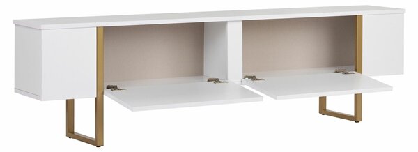Hanah Home TV állvány Fehér arany Onera - Fehér, Arany
