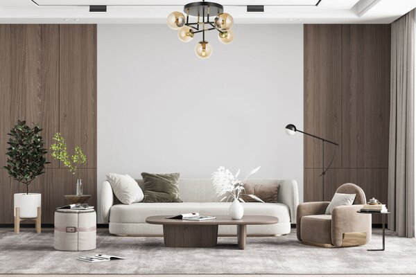 Opviq Csillár Fekete-arany AV-4331-5T-BSY