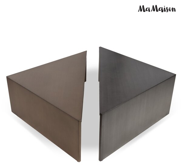MaMaison Kabuki Dohányzóasztal Szett Fém Arany / Fekete Geometrikus