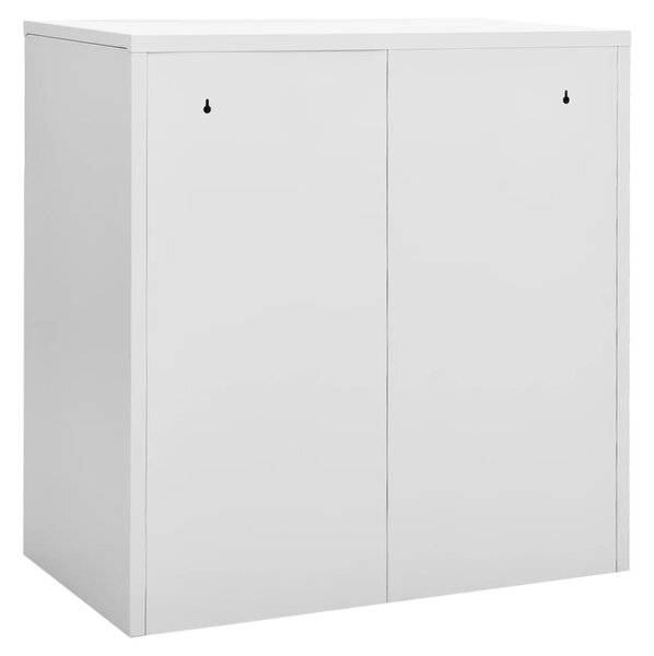2 db világosszürke-piros acél zárható szekrény 90x45x92,5 cm