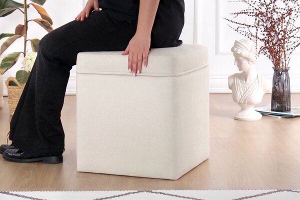 Atelier Del Sofa Mosvile krémszínű puff - Krém