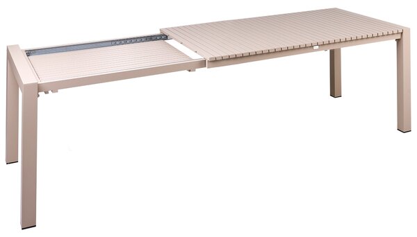 Bővíthető kerti étkezőasztal ARDESIO 160/220 cm 90 cm Fém Homokbézs