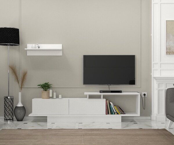 Hanah Home TV Unit White Asos - White