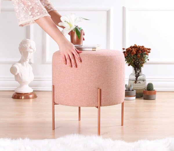 Atelier Del Sofa Puff, rózsaszín réz, 44 - rózsaszín