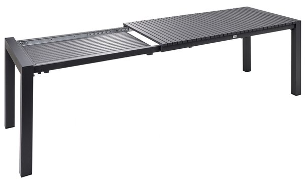 Bővíthető kerti étkezőasztal ARDESIO 160/220 cm 90 cm Fém Sötétszürke