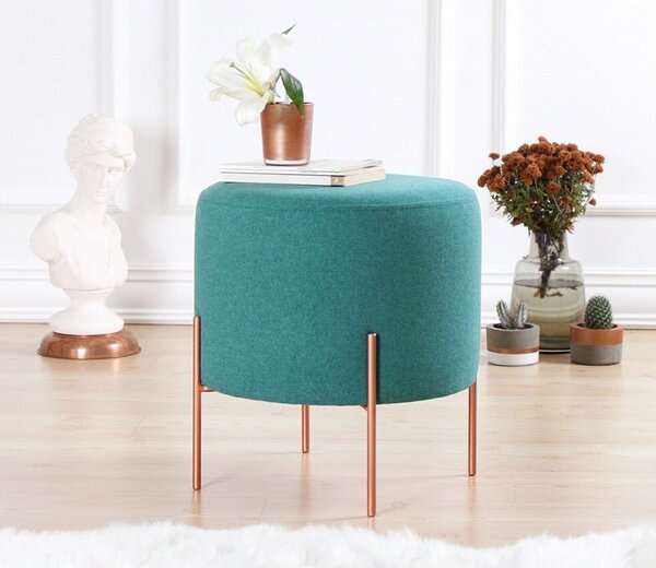 Atelier Del Sofa Puff Világoszöld Réz 45 - Zöld
