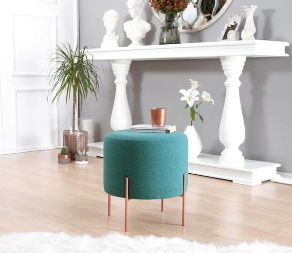 Atelier Del Sofa Puff Világoszöld Réz 45 - Zöld