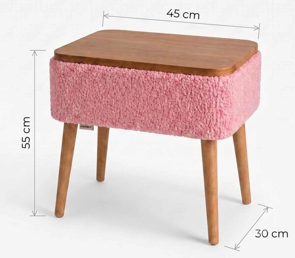 Hanah Home Nova éjjeliszekrény - rózsaszín