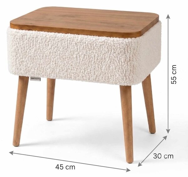 Hanah Home Éjjeliszekrény White Nova - Fehér