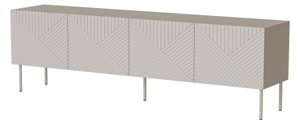 TV-állvány Doctrina III, Közepes sűrűségű farostlemez, Laminált forgácslap, 58x191x40cm, Kasmír