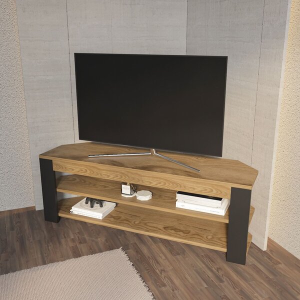 Hanah Home Rita TV állvány, tölgyfa-antracit - tölgyfa, antracit