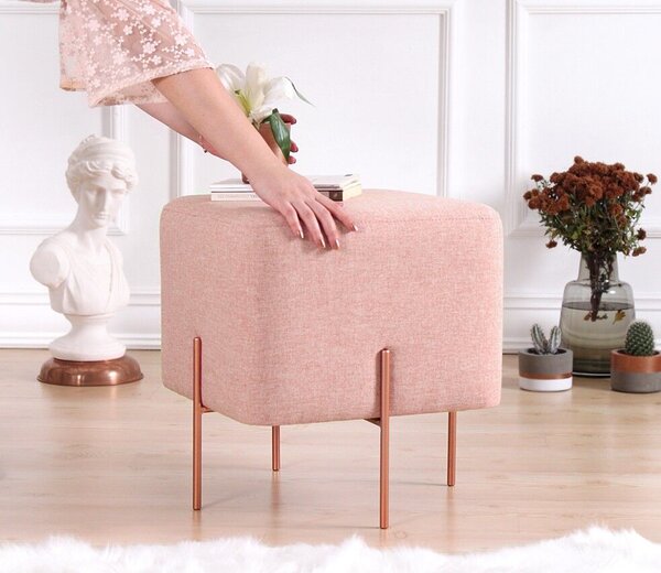 Atelier Del Sofa Puff Pink Copper 56 - Rózsaszín