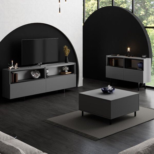 Hanah Home TV Stand Anthracite Ekol Up - Anthracite