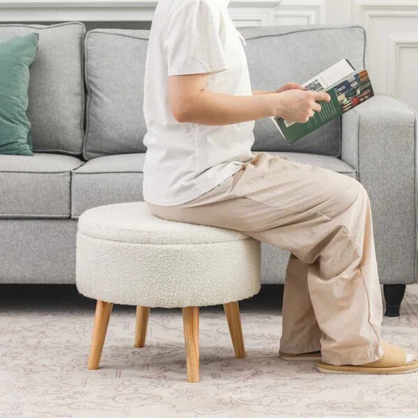 Atelier Del Sofa Puff Fehér Berlin Wellsoft - Fehér