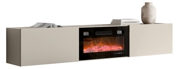 TV-állvány Evanovu 107, Laminált forgácslap, Edzett üveg, 33x180x32cm, Kasmír